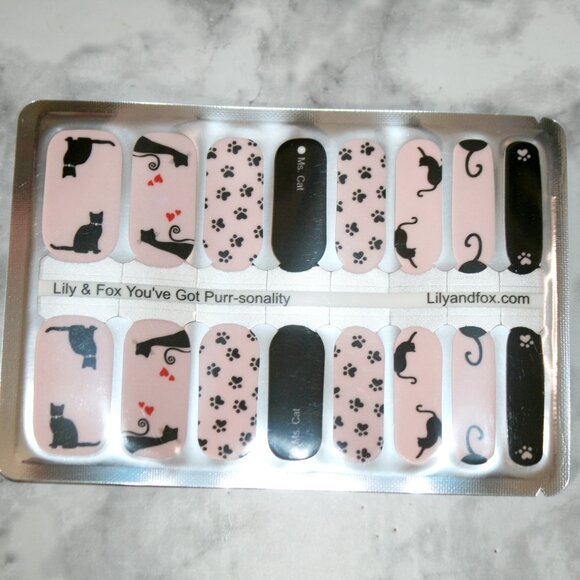 3 For 15 - LILY & FOX - YOU'VE GOT PURR-SONALITY Nail Stickers Wraps Strips Cats - Picture 2 of 10
